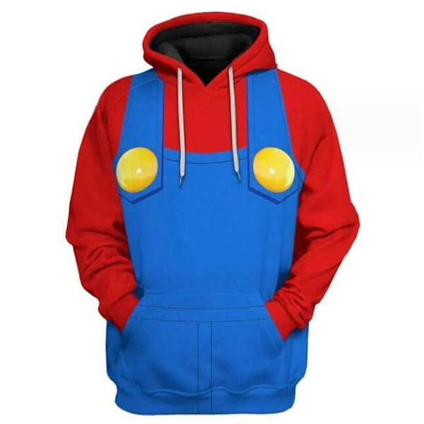 Maiao 3D-tryckt Huvtröja för Män Red 2XL