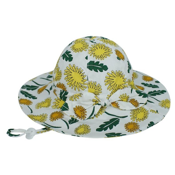 Baby sommar solskydd barn flickor hatt Yellow Flowers 48