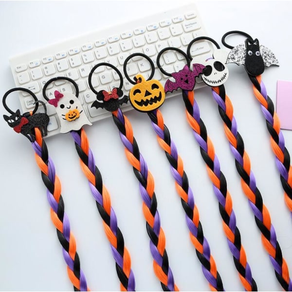 7 stk. Halloween Parykker Fletninger Damer Vridne Fletninger 35CM