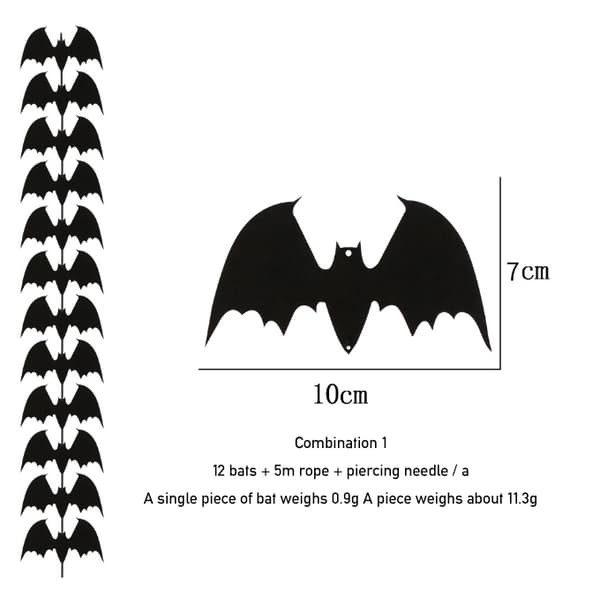 Halloween hängande prydnader med rep Ghost Bats hängande skyltar Style 1