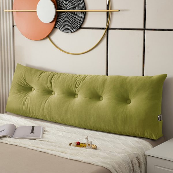 Kilepude Hovedgavl Positionsstøtte Lang Pude til Seng Green 150*40*12cm