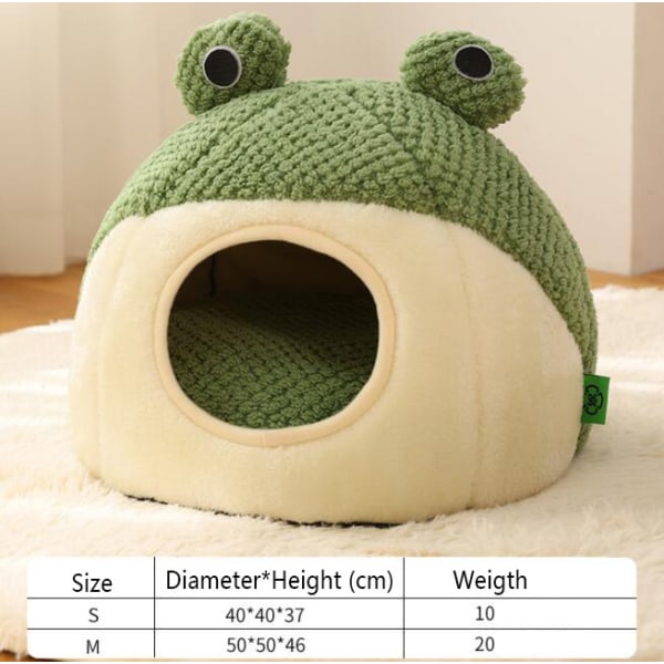 Super Blød Grøn Frø Formet Dyreseng Three-Dimensional Nest M
