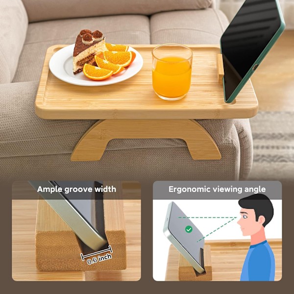 Sofa Arm Tray Bord Klemmet Til Brettet Rectangular