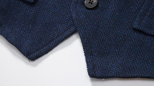 Herre Casual Singelbryst Vest Blue M