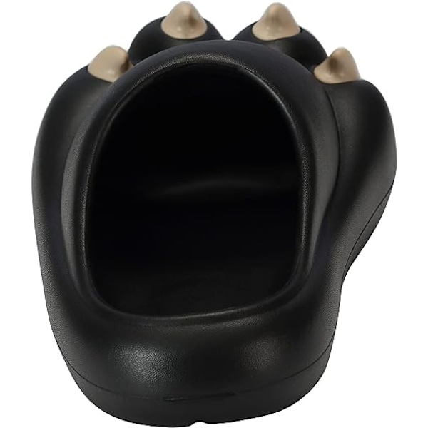 Kissan tassu -tossut söpöt hauskat mukavat pehmeät kotitossut Black Shoes Size 38-39