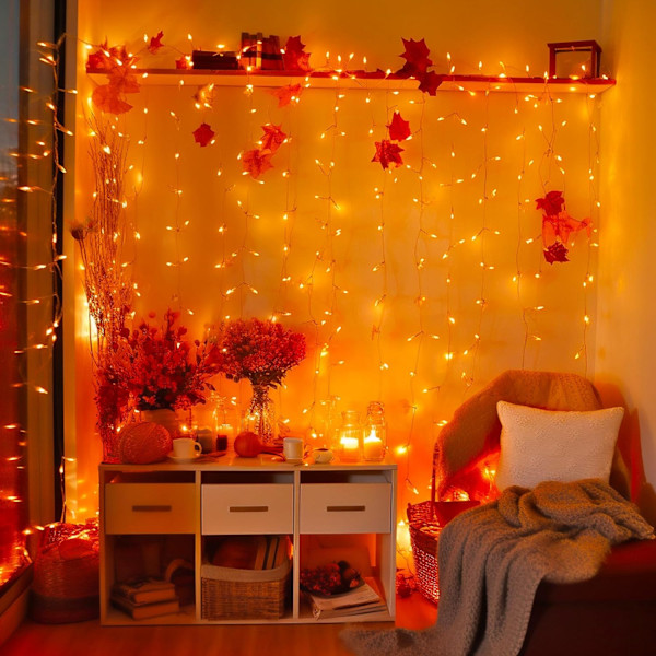 33ft 100 LED Orange Lys til Halloween Yellow 3m