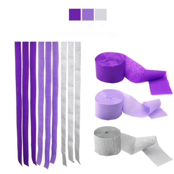 3st Födelsedagsfest Bakgrund Dekoration Crinkle Papper Lilac