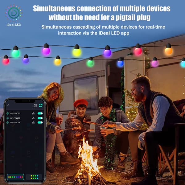 Utomhus String Lights 32FT, RGB Patio Lights 5m 25 Lights