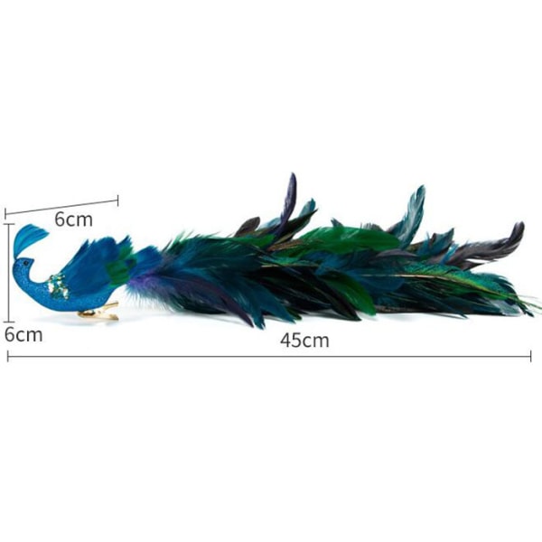 Joulukuusen Ripustussimulaatio Sininen Peacock-Sulka 1PC