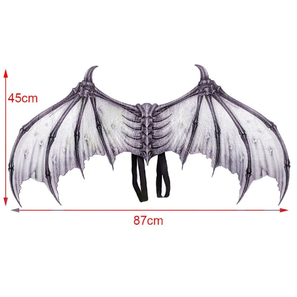 Halloween Devil Wings Cosplay Wings för vuxna white