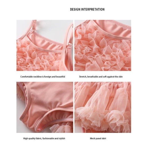 Baddräkt i ett stycke sling pösig flickbaddräkt color1 110cm