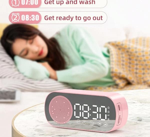 Trådløs Bluetooth-høyttaler, Multifunksjonell Høy Lydklokke pink