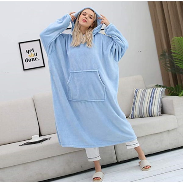 Pars varma nattlinnen Dubbelsidig flanellpyjamas blue