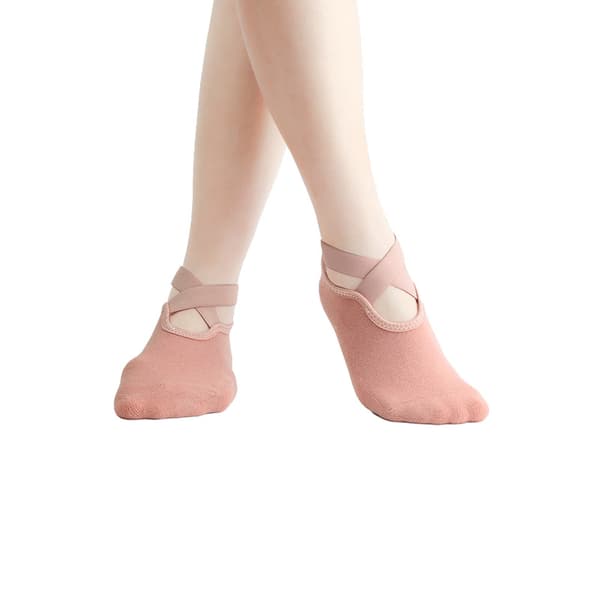 Yogasockor med grepp för kvinnor halkfria greppsockor Pilates-sockor 6 par A