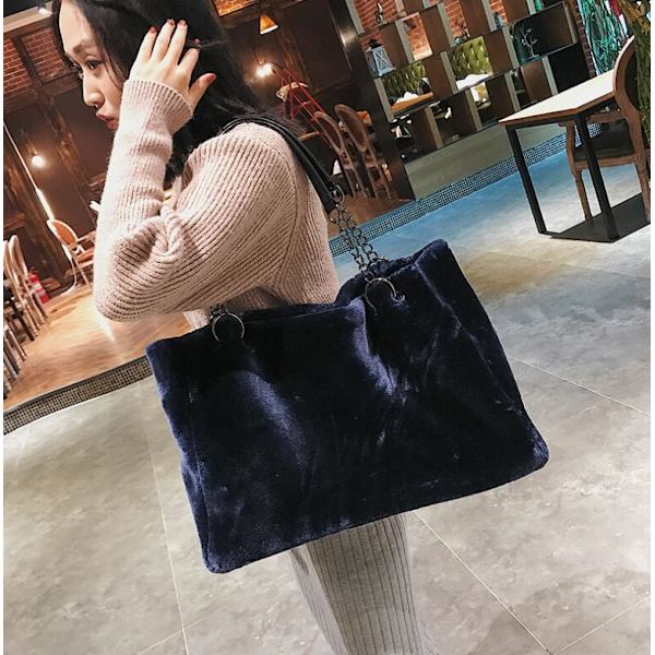 Pelslook-Taske til Kvinder Dark Blue