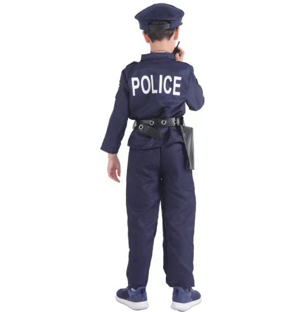 Poliskostym för barn Halloween Cosplay S