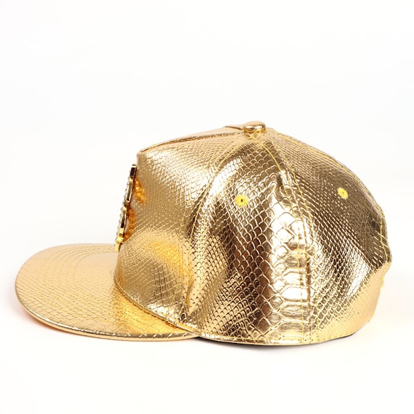 Hip Hop-hatt, Flat-Brimmed Hatt, Rock-lue, Justerbar Snapback-hatt for Menn og Kvinner Silver