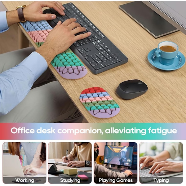 Håndleddstøtte for datamaskin-tastatur, ergonomisk håndleddstøtte for mus