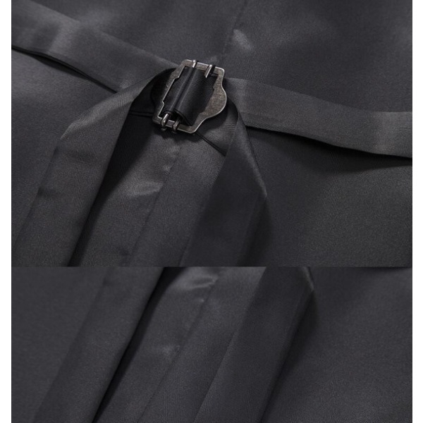 Casual enkelknäppt kostymväst för män Dark Gray L