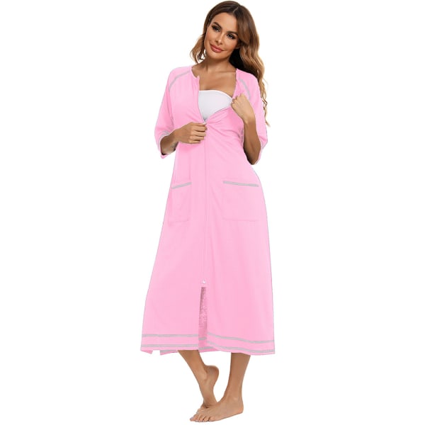 Kvinnors ammande sovklänning för gravida pink S