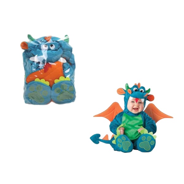 Baby Halloween Cosplay Tegneserie Tøj Dyr Frakke Pels Body Dinosaur 90cm