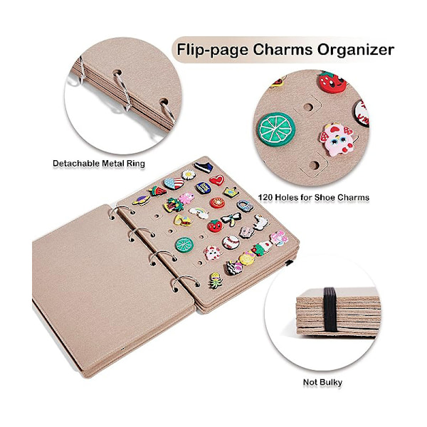 Sko-charms Display Holder til Crocs - Inkluderer ikke tilbehør Beige