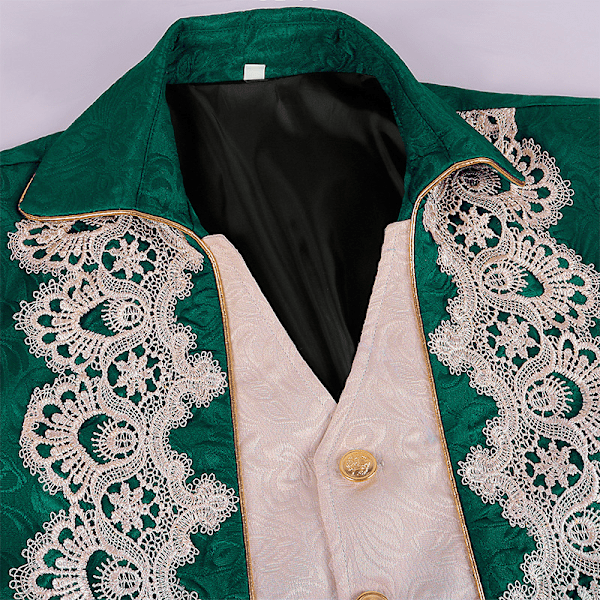 Miesten keskiaikainen steampunk-takki Victorian kirjallisuus retro gootti pukukoodi Green M