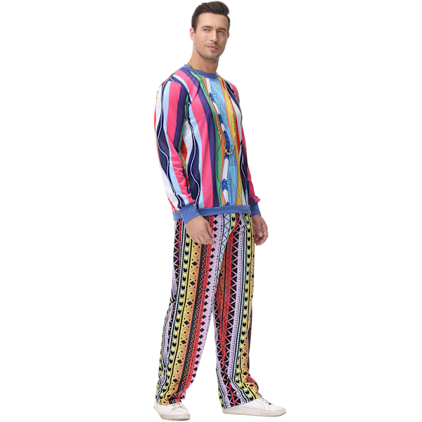 Herrar Discodräkter 80-tals Kostymer För Män Med Power Disco Design M
