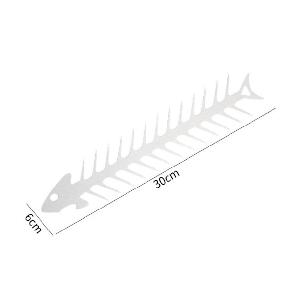 Rustfrit Stål Kabob Spid, 2 stk. Sjove Fiskeknogleformet BBQ Spid