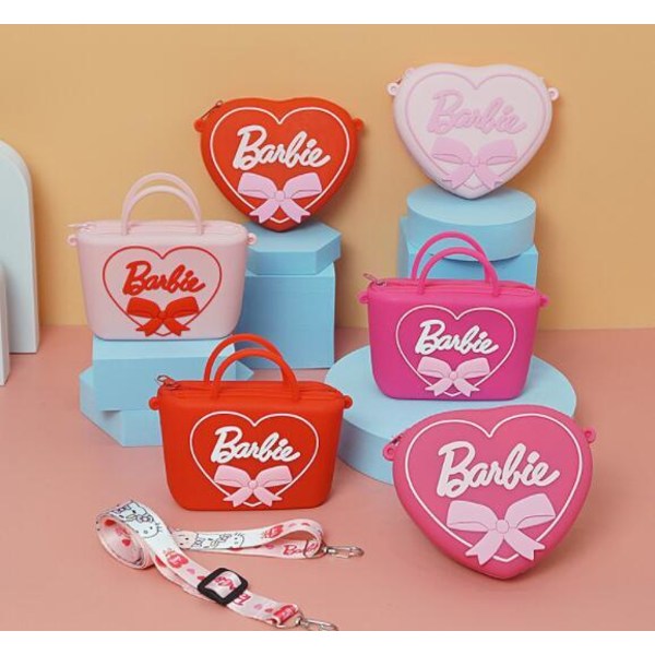 Barns Rosa Love Cartoon Silikonväska Love Bag Pink