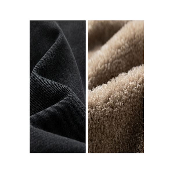 Mænds Fleeceforet Jeansjakke Vinterjakke Black M