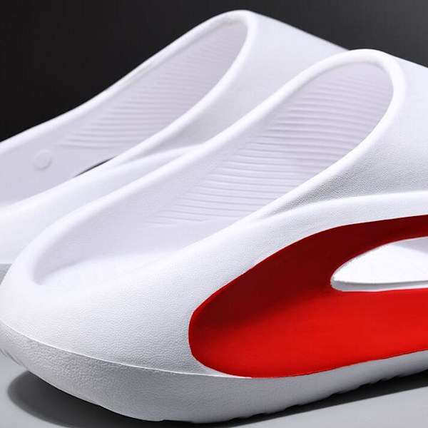 Herrar Casual Ytterkläder Tjocka Botten Svala Tofflor White 36-37