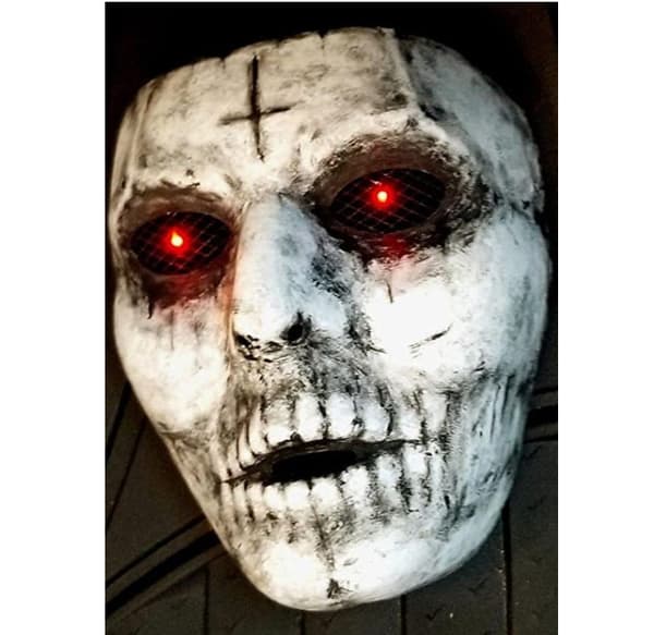 Demon Killer Mask Röd LED Lighted Eyes Cosplay Mask