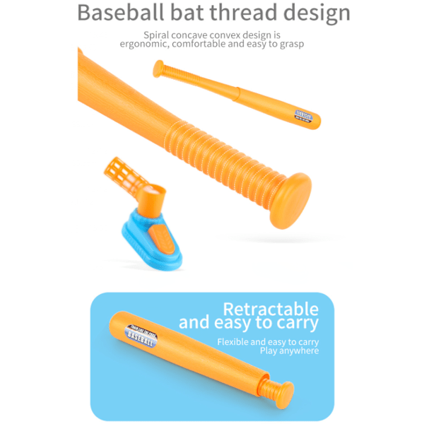 Baseball Pitching Machine til Småbørn - Pop A Pitch Baseball Batting Machine med Ungdomsbat