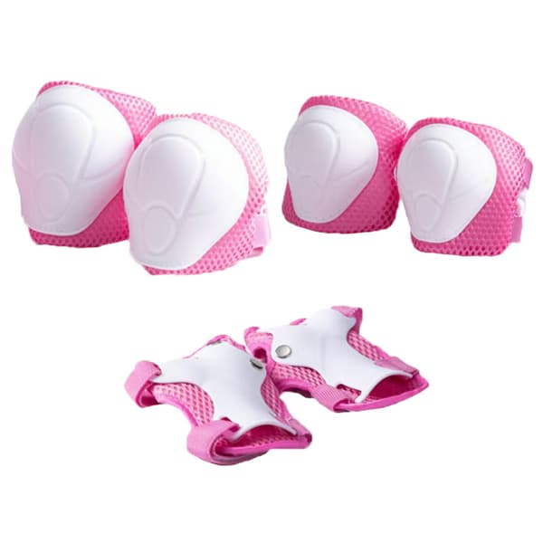 Skyddsset för Barn Knäskydd för Barn 3-14 År Småbarn Knä Pink M