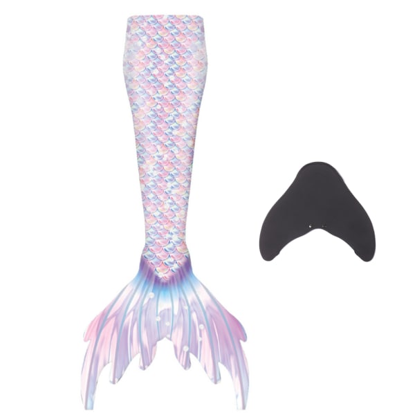 Mermaid Tails för simning för barn och vuxna med Monofin pink L