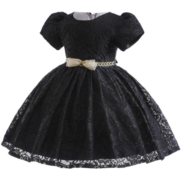 Baby Girls Pageant Spetsklänningar Formell klänning för toddler black 110cm