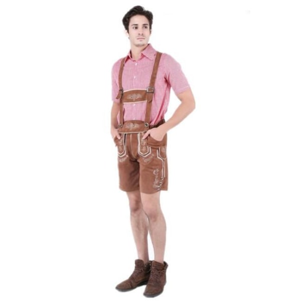 Oktoberfest-hängselbyxor för män, set Red M