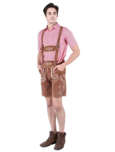 Oktoberfest-smækbukser til mænd, sæt Red S
