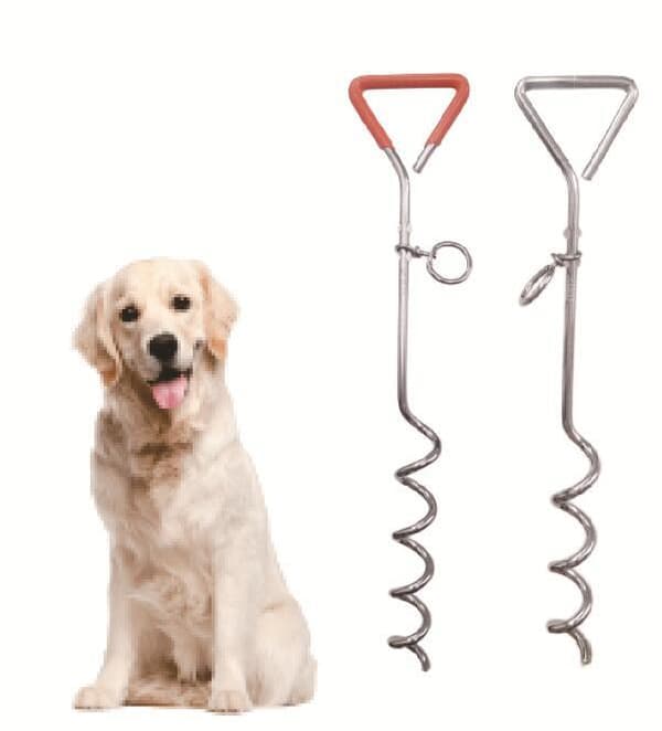 Trädgård Gräsmatta Pet Retainer Stick utomhus Red