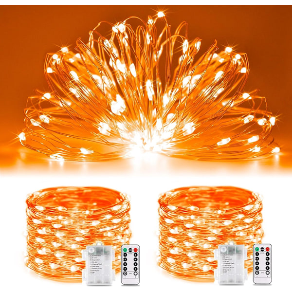 33ft 100 LED Orange Lys til Halloween Yellow 10m