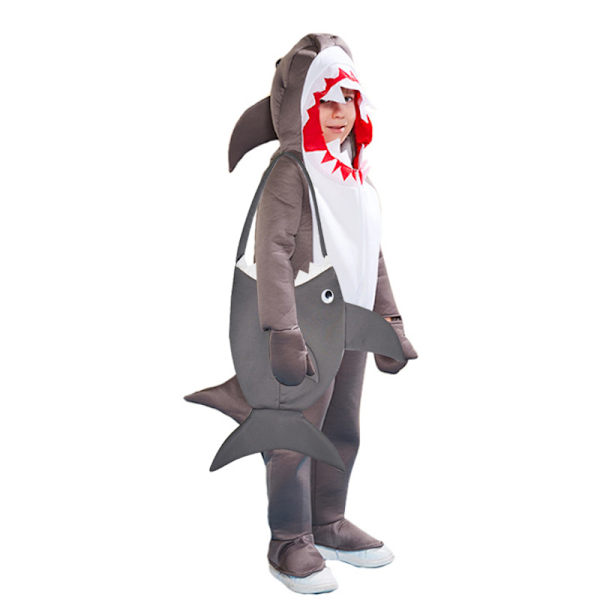 Barn Hoodie Cartoon Hai Jumpsuit Antrekk For Halloween Julenatt S