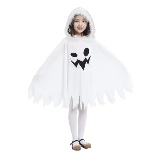 Vit spökmantel för barn Spöklik trick-or-treating Halloween M