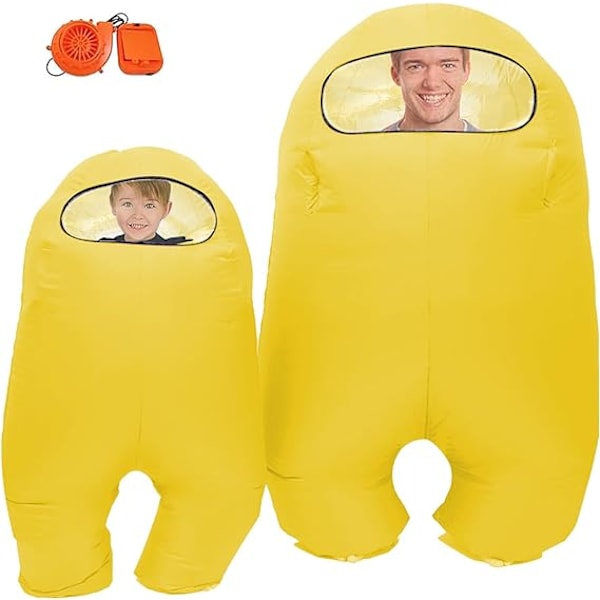 Uppblåsbar Astronaut Rymddräkt Uppblåsbar Dräkt Helkroppsdräkt Halloween Cosplay Dräkter Yellow Kid