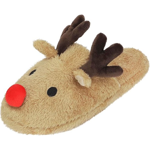 Varma Fleece Reindeer Inneskor för Kvinnor 40/41