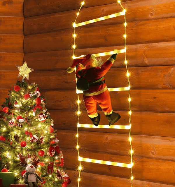 Juldekorativa LED-stegeljus yellow 305CM