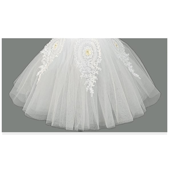 Balettdräkter för flickor Maxi Tulle Tutu Småbarn Blommig Spets Balettklänning blue 110cm