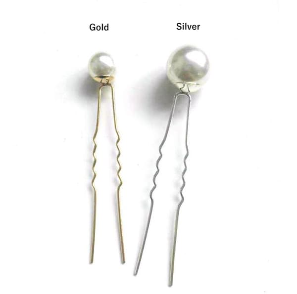 16 st Pearl hårnålar för kvinnor bröllop brudhår bit silver