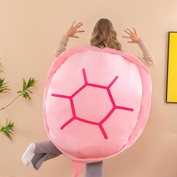 Bärbar sköldpadds skal kudde sköldpadda skal fylld djur sköldpadda plysch kuddleksak Pink 100cm