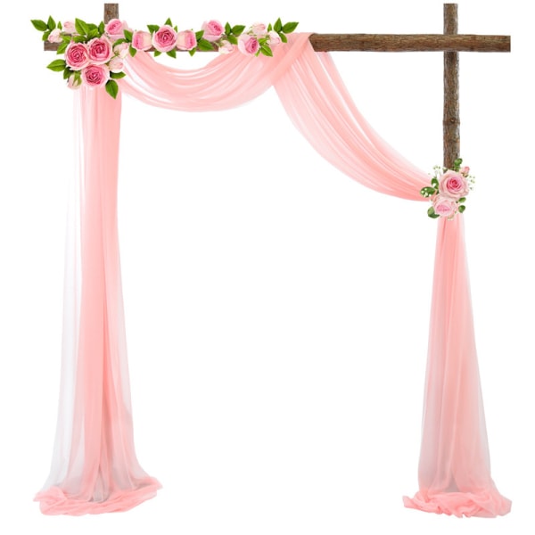 18ft Wedding Arch Drapering Tyg 1 Panel Pink
